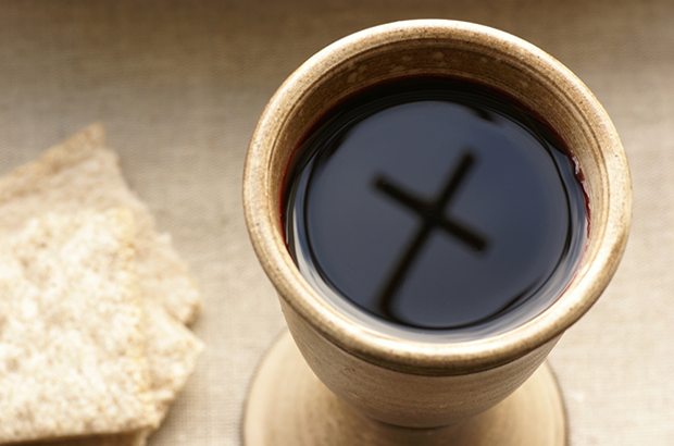Holy Communion cross in cup